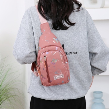 Koreai stílusú női crossbody utazótáska, nagy kapacitású; anyag Oxford, belső nylon bélés, cipzáras nyitás, belső sandwiches cipzáras zseb, belső réteg van, szabadidős utazásokhoz, téli szezon 2024