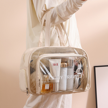 Τετράγωνη τσάντα για κολύμβηση με μεγάλη χωρητικότητα, αδιάβροχη κατασκευή από PVC και διαχωρισμένο διαμέρισμα παπουτσιών για ταξιδιωτική αποθήκευση.