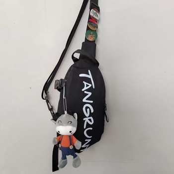 Τσαντάκι crossbody - Unisex ελαφρύ καμβά για ελεύθερο χρόνο και ταξίδια, χωρητικότητα κάτω από 20 L, επένδυση νάιλον, μοτίβο με γράμματα, ιαπωνικό στυλ.