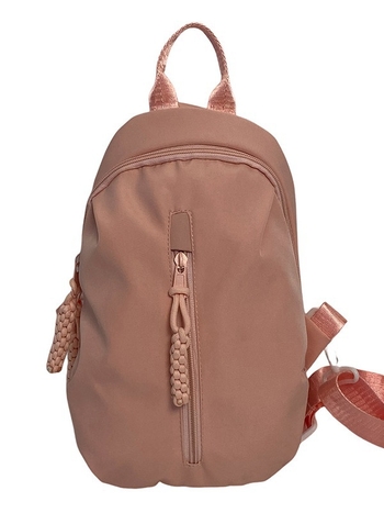 Városi stílusú, egyszerű nylon mellkas táska nagy kapacitással, cipzáras záródás, belső zsebek telefon és azonosító számára, béléssel – ideális szabadidős utazásokhoz