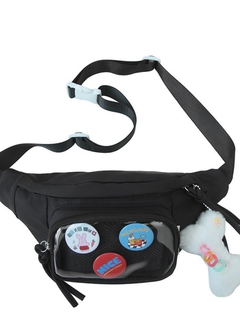 DeCello najlon crossbody torba za žene, vodootporna, uzorak slova, za vanjske sportove