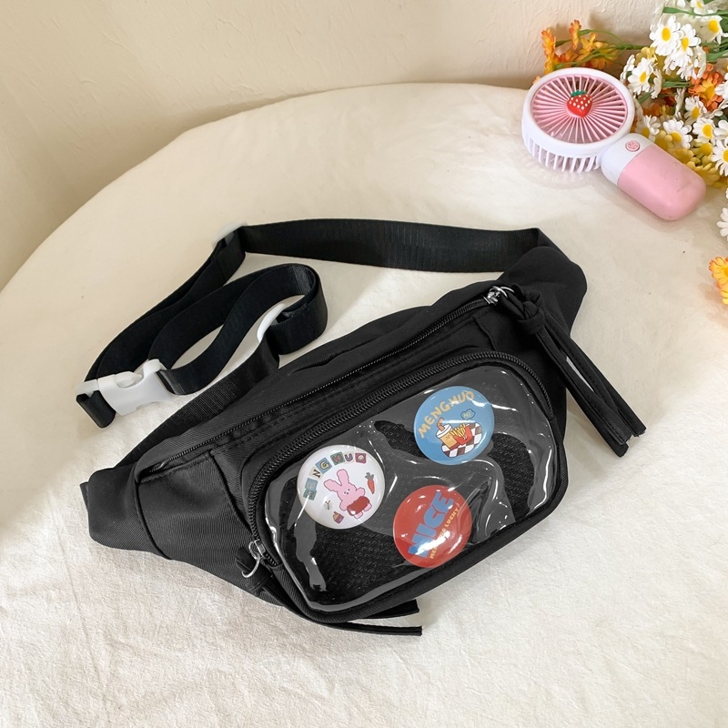 DeCello najlon crossbody torba za žene, vodootporna, uzorak slova, za vanjske sportove