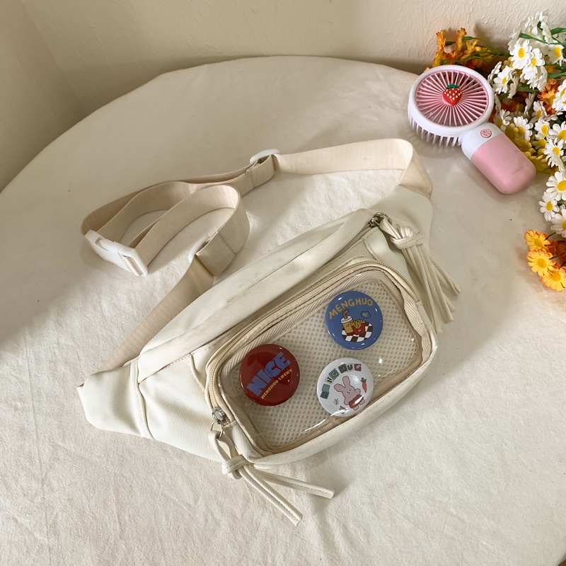 DeCello najlon crossbody torba za žene, vodootporna, uzorak slova, za vanjske sportove