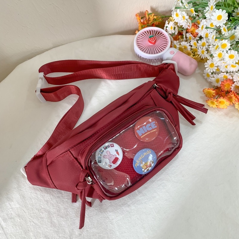 DeCello najlon crossbody torba za žene, vodootporna, uzorak slova, za vanjske sportove