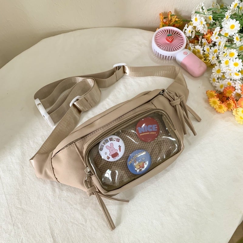 DeCello najlon crossbody torba za žene, vodootporna, uzorak slova, za vanjske sportove