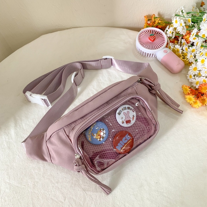 DeCello najlon crossbody torba za žene, vodootporna, uzorak slova, za vanjske sportove