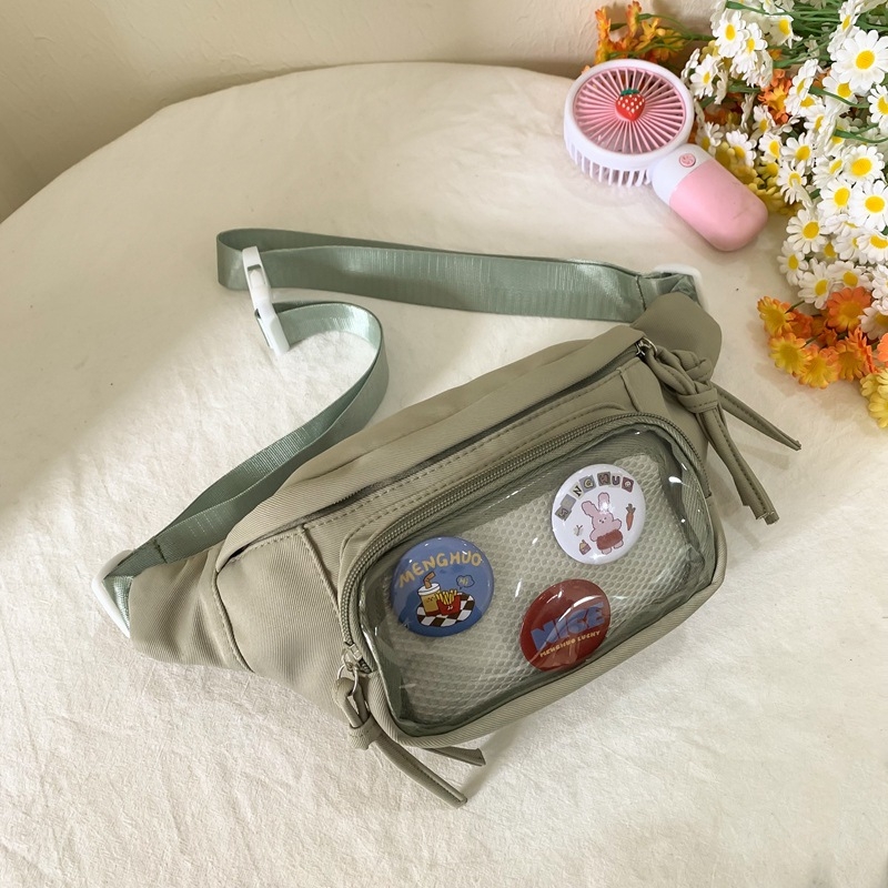 DeCello najlon crossbody torba za žene, vodootporna, uzorak slova, za vanjske sportove