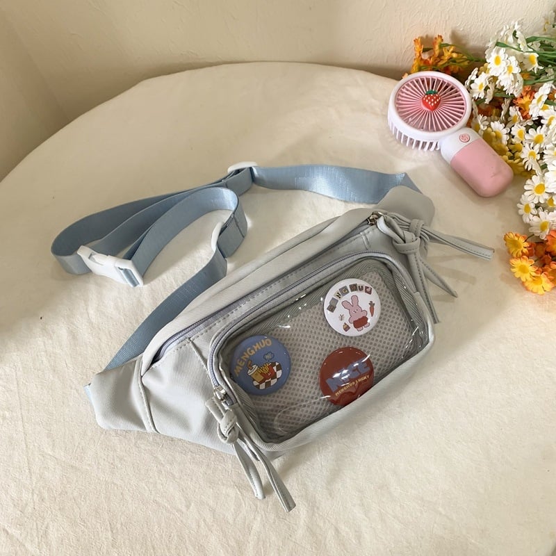 DeCello najlon crossbody torba za žene, vodootporna, uzorak slova, za vanjske sportove