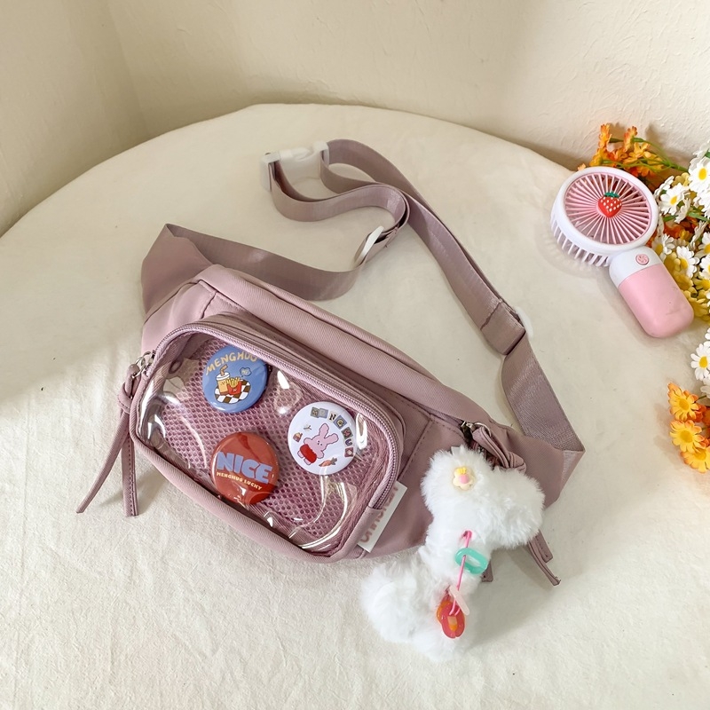 DeCello najlon crossbody torba za žene, vodootporna, uzorak slova, za vanjske sportove