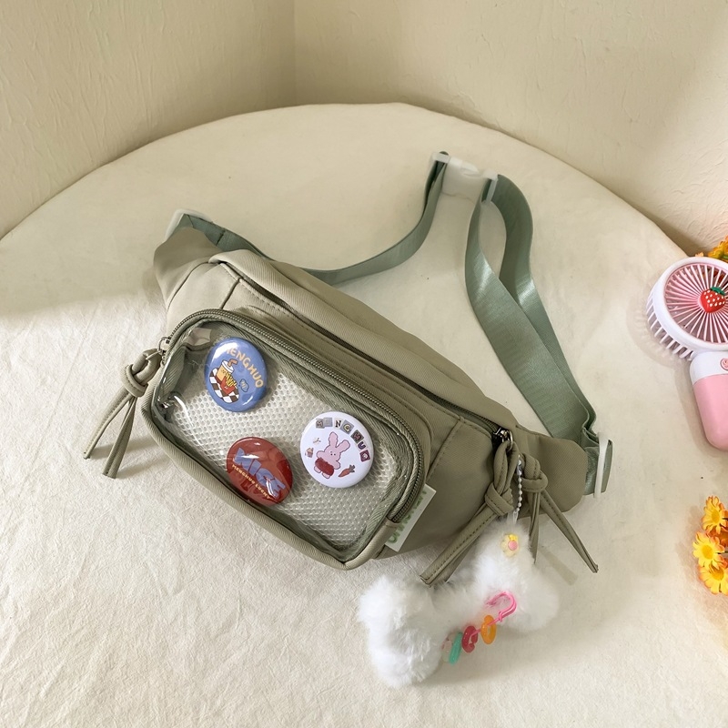 DeCello najlon crossbody torba za žene, vodootporna, uzorak slova, za vanjske sportove