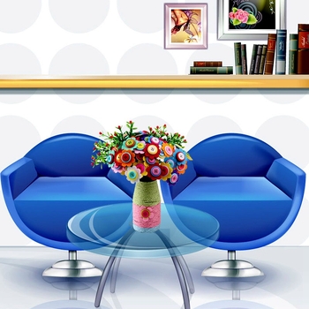 DIY комплект за букет от копчета – плат, произход Yiwu, опаковка цветна кутия, за деца 4–6 години, развива интелектуално развитие и координация ръка-око