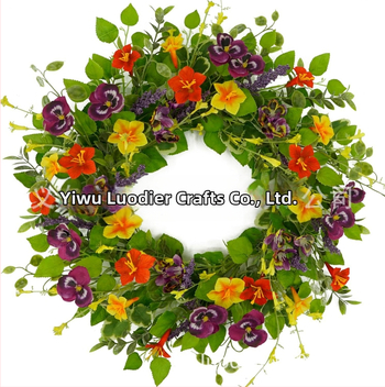 Τεχνητή γιρλάντα λουλουδιών για πόρτα – διακόσμηση ξενοδοχείου και εστιατορίου | Μάρκα: Brother Luo | Υλικό: Πλαστικό και άλλα | Κατάλληλο για Ημέρα του Αγίου Βαλεντίνου, Πάσχα, Ημέρα Ανεξαρτησίας