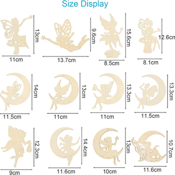 Ξύλινο σετ καμπανιών ανέμου για κρεμαστό – από ξύλο poplar, μοντέρνο μινιμαλιστικό στυλ