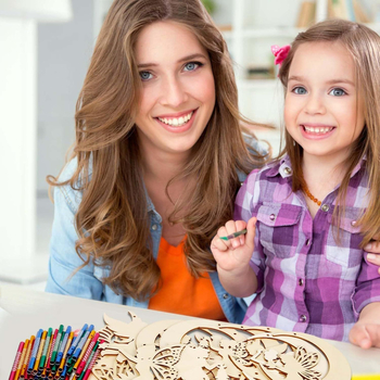 Ξύλινο σετ καμπανιών ανέμου για κρεμαστό – από ξύλο poplar, μοντέρνο μινιμαλιστικό στυλ