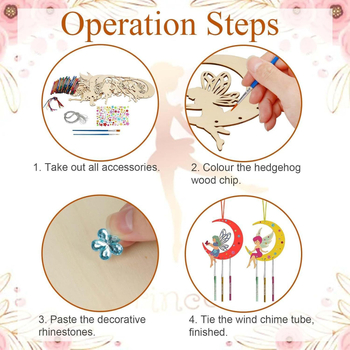 Ξύλινο σετ καμπανιών ανέμου για κρεμαστό – από ξύλο poplar, μοντέρνο μινιμαλιστικό στυλ