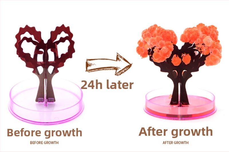DIY Copac înflorit din hârtie — jucărie educațională științifică, din hârtie, fără electricitate, pentru 7–14 ani, educație biologico-chimică