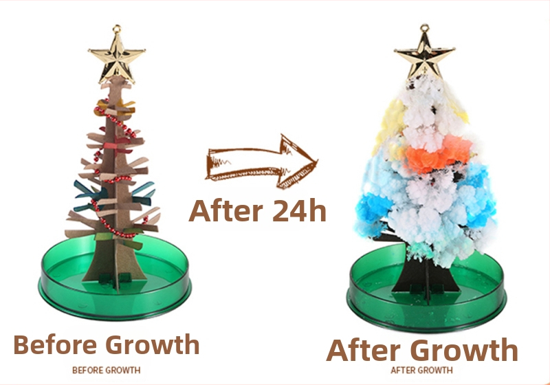 DIY Copac înflorit din hârtie — jucărie educațională științifică, din hârtie, fără electricitate, pentru 7–14 ani, educație biologico-chimică