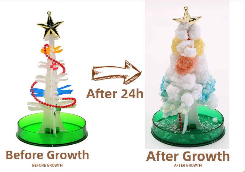 DIY Copac înflorit din hârtie — jucărie educațională științifică, din hârtie, fără electricitate, pentru 7–14 ani, educație biologico-chimică