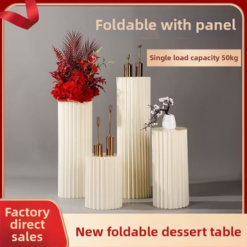 Vestuvinė sulankstoma popierinė kolona desertiniam stalui