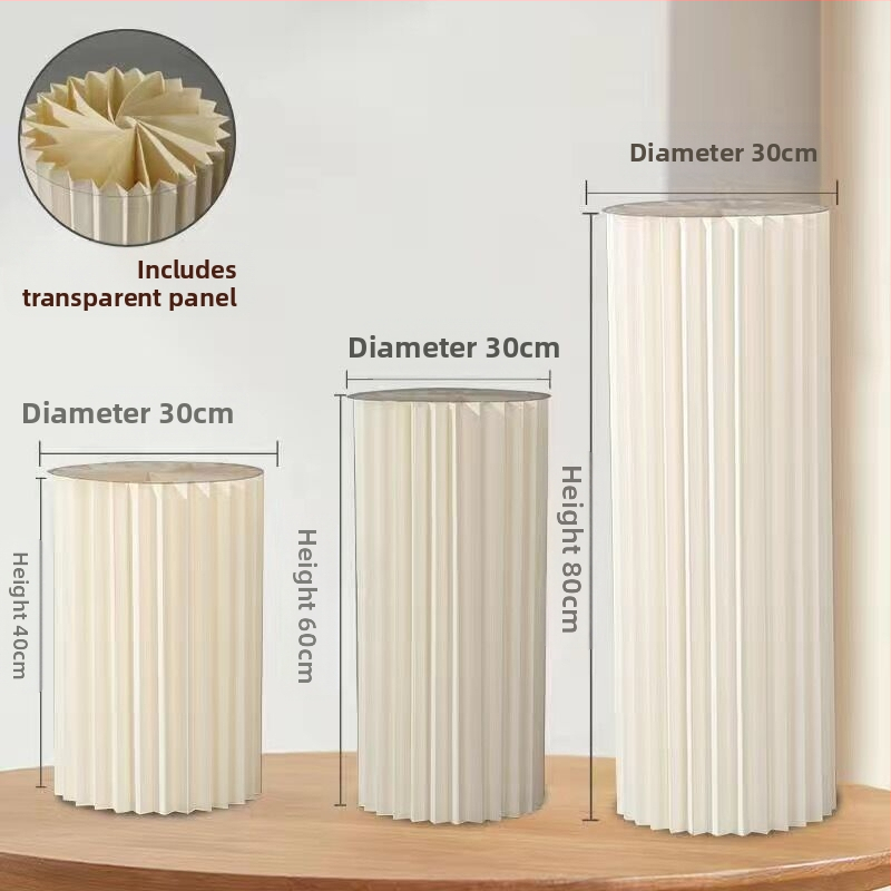 Vestuvinė sulankstoma popierinė kolona desertiniam stalui