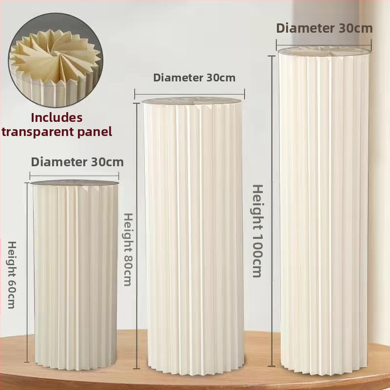 Vestuvinė sulankstoma popierinė kolona desertiniam stalui