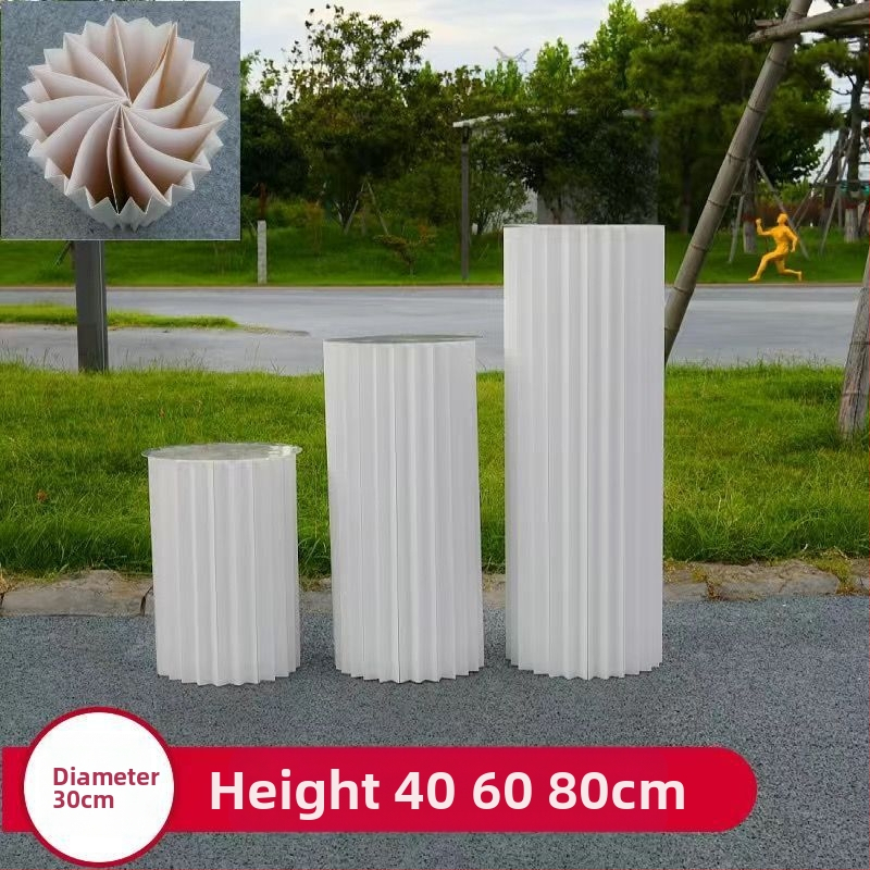 Vestuvinė sulankstoma popierinė kolona desertiniam stalui