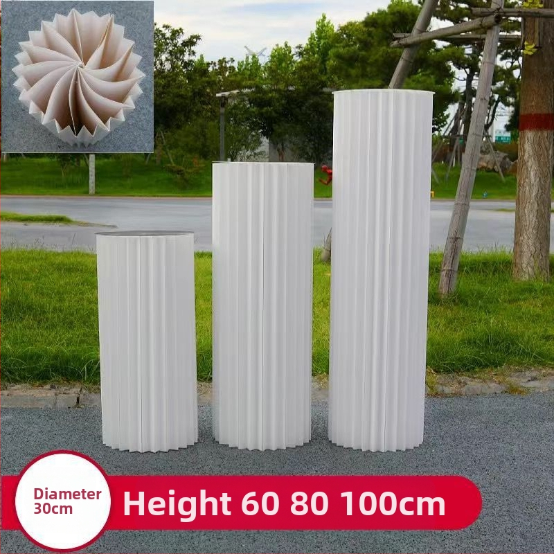 Vestuvinė sulankstoma popierinė kolona desertiniam stalui