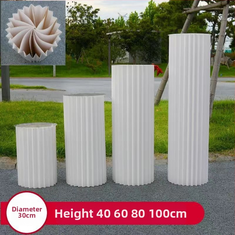 Vestuvinė sulankstoma popierinė kolona desertiniam stalui