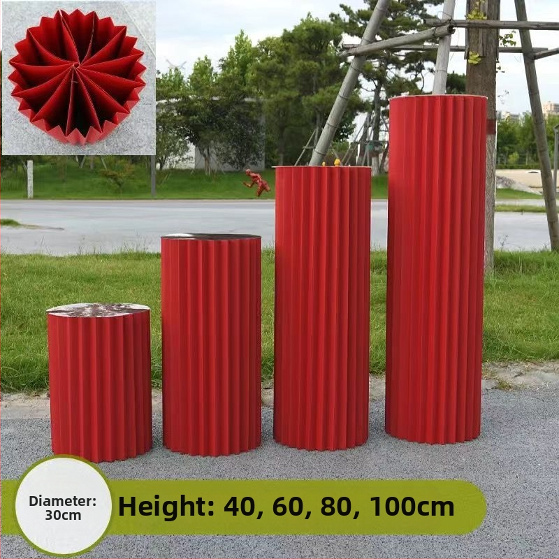 Vestuvinė sulankstoma popierinė kolona desertiniam stalui