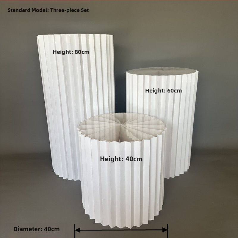 Vestuvinė sulankstoma popierinė kolona desertiniam stalui