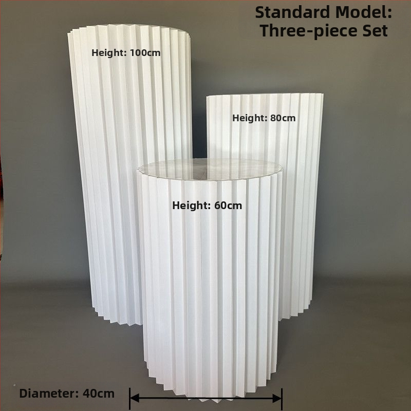 Vestuvinė sulankstoma popierinė kolona desertiniam stalui