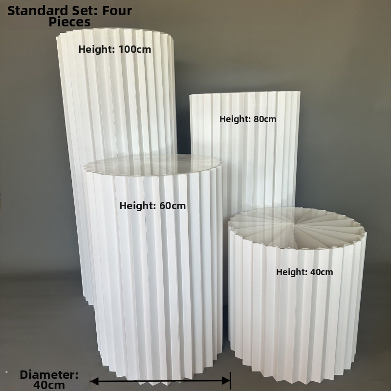 Vestuvinė sulankstoma popierinė kolona desertiniam stalui