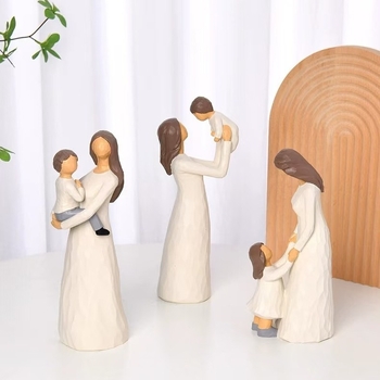 Фигура — Longyifu смола персонажи за домашен декор, нордичен стил, картонена опаковка