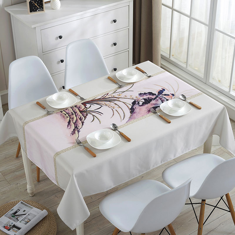 Stolnjak — otporan na prašinu, dekorativnog izgleda, moderan i minimalistički stil (Materijal: poliester; Oblik: pravokutnik; Funkcije: otporan na prašinu, dekoracija; Marka: Mouse Home Decoration)