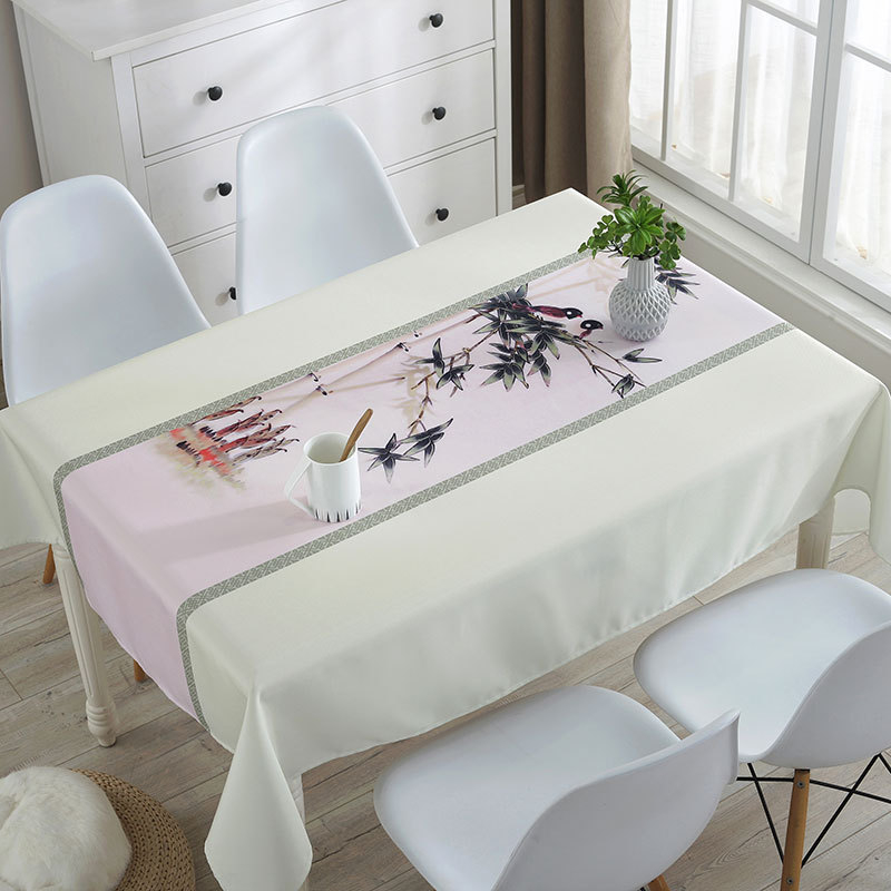Stolnjak — otporan na prašinu, dekorativnog izgleda, moderan i minimalistički stil (Materijal: poliester; Oblik: pravokutnik; Funkcije: otporan na prašinu, dekoracija; Marka: Mouse Home Decoration)