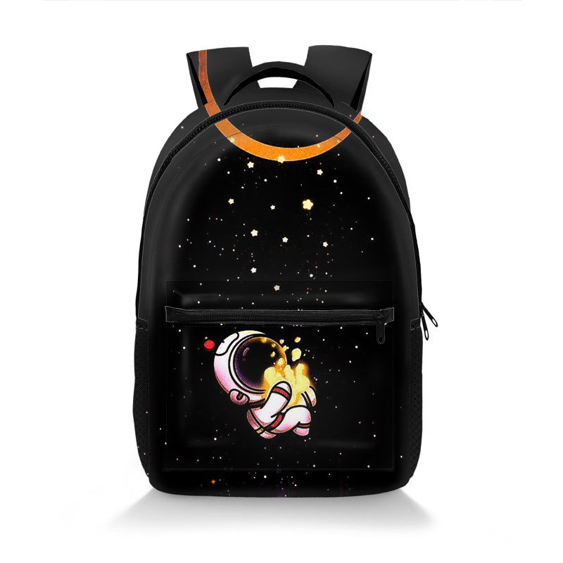 Školska torba s motivom astronauta, prozračna, otporna na habanje, zaštita kralježnice, naramenice s zračnim jastučićem, velika zapremina