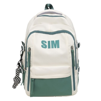 Unisex νάιλον σακίδιο, κορεατικού ρετρό στυλ, αναπνεόμενοι ιμάντες με αερόστρωμα, χωράει φορητό μέχρι 15 ιντσών, για καθημερινή χρήση