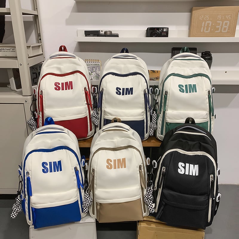 Rucsac unisex din nylon, stil retro coreean, curele respirabile cu pernă de aer, compatibil cu laptop până la 15 inch, pentru utilizare zilnică