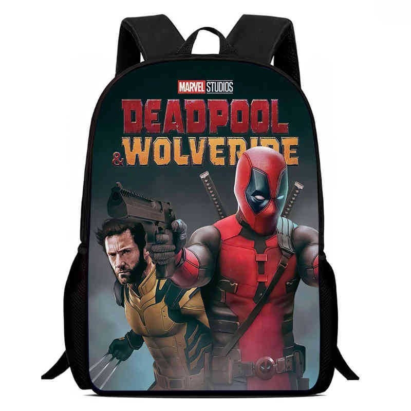 Ruksak za djecu s otiskom Deadpool & Wolverine; materijal: Oxford tkanina; prozračan, ultra lagan, otporan na habanje; ramenice s zračnim jastukom; podstava od poliestera; moderan i cool dizajn