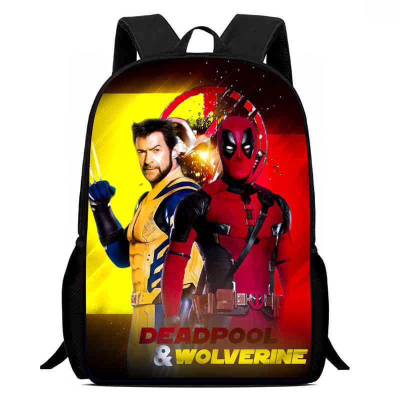 Ruksak za djecu s otiskom Deadpool & Wolverine; materijal: Oxford tkanina; prozračan, ultra lagan, otporan na habanje; ramenice s zračnim jastukom; podstava od poliestera; moderan i cool dizajn
