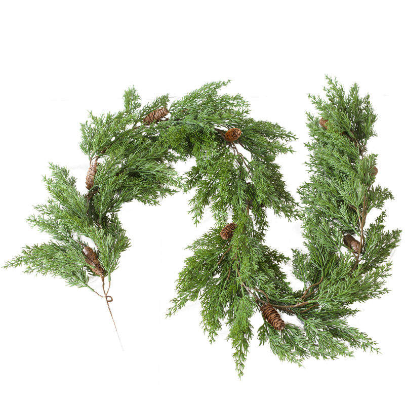 Decorațiune de perete cu flori de mătase, ace de pin și viță de ratan pentru nunți și decor acasă