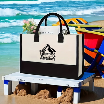 Платнена чанта за рамо с принт, ламиниран материал, уличен стил, отворено горно, без подплата, хоризонтална квадратна форма