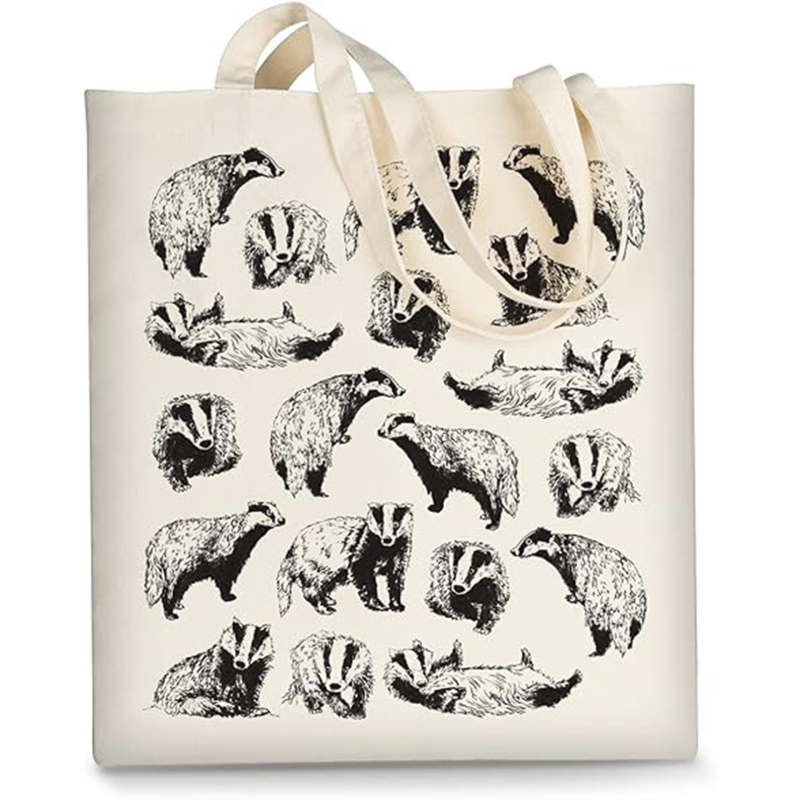 Prilagodljiva platnena torba s dnom, velika kapaciteta, lanena podstava, tisk toplinskim transferom, platno od poliestera i pamuka