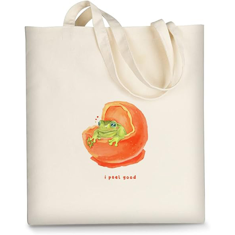 Prilagodljiva platnena torba s dnom, velika kapaciteta, lanena podstava, tisk toplinskim transferom, platno od poliestera i pamuka