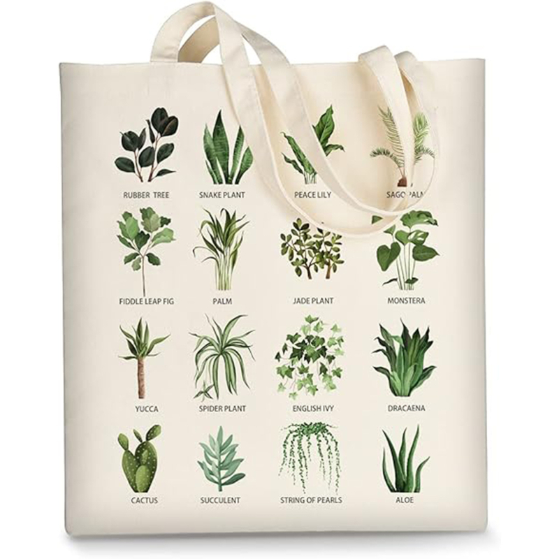 Prilagodljiva platnena torba s dnom, velika kapaciteta, lanena podstava, tisk toplinskim transferom, platno od poliestera i pamuka