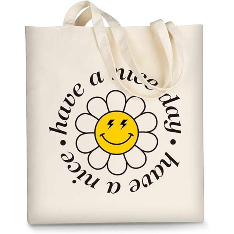 Prilagodljiva platnena torba s dnom, velika kapaciteta, lanena podstava, tisk toplinskim transferom, platno od poliestera i pamuka