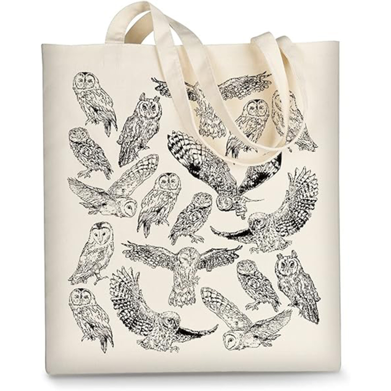 Prilagodljiva platnena torba s dnom, velika kapaciteta, lanena podstava, tisk toplinskim transferom, platno od poliestera i pamuka