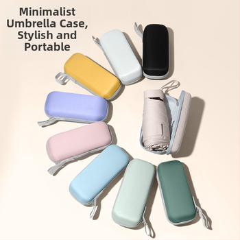 South Joe ultralengvas šešių skėtis moterims su diržu | rankinis atidarymas, aliuminio rėmas, 210T audinys, UPF>50, kompaktiškas kišeninis dizainas