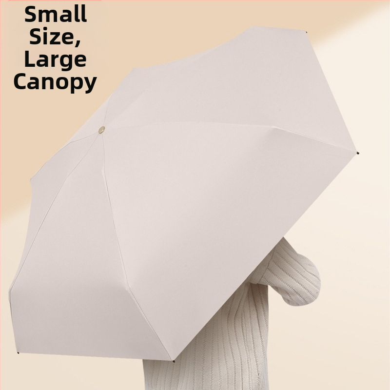 South Joe ултралек шестребрен слънчев чадър за жени с презрамка | ръчно отваряне, алуминиев каркас, плат 210T, UPF>50, джобен компактен дизайн