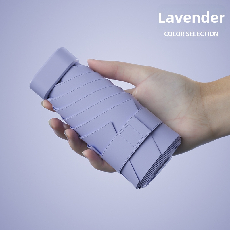 South Joe ultralengvas šešių skėtis moterims su diržu | rankinis atidarymas, aliuminio rėmas, 210T audinys, UPF>50, kompaktiškas kišeninis dizainas